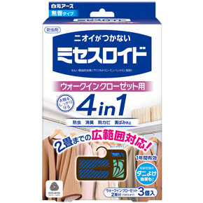 <p>ミセスロイド</p><p>ウォークインクローゼット用</p><p>３個入 １年防虫</p>